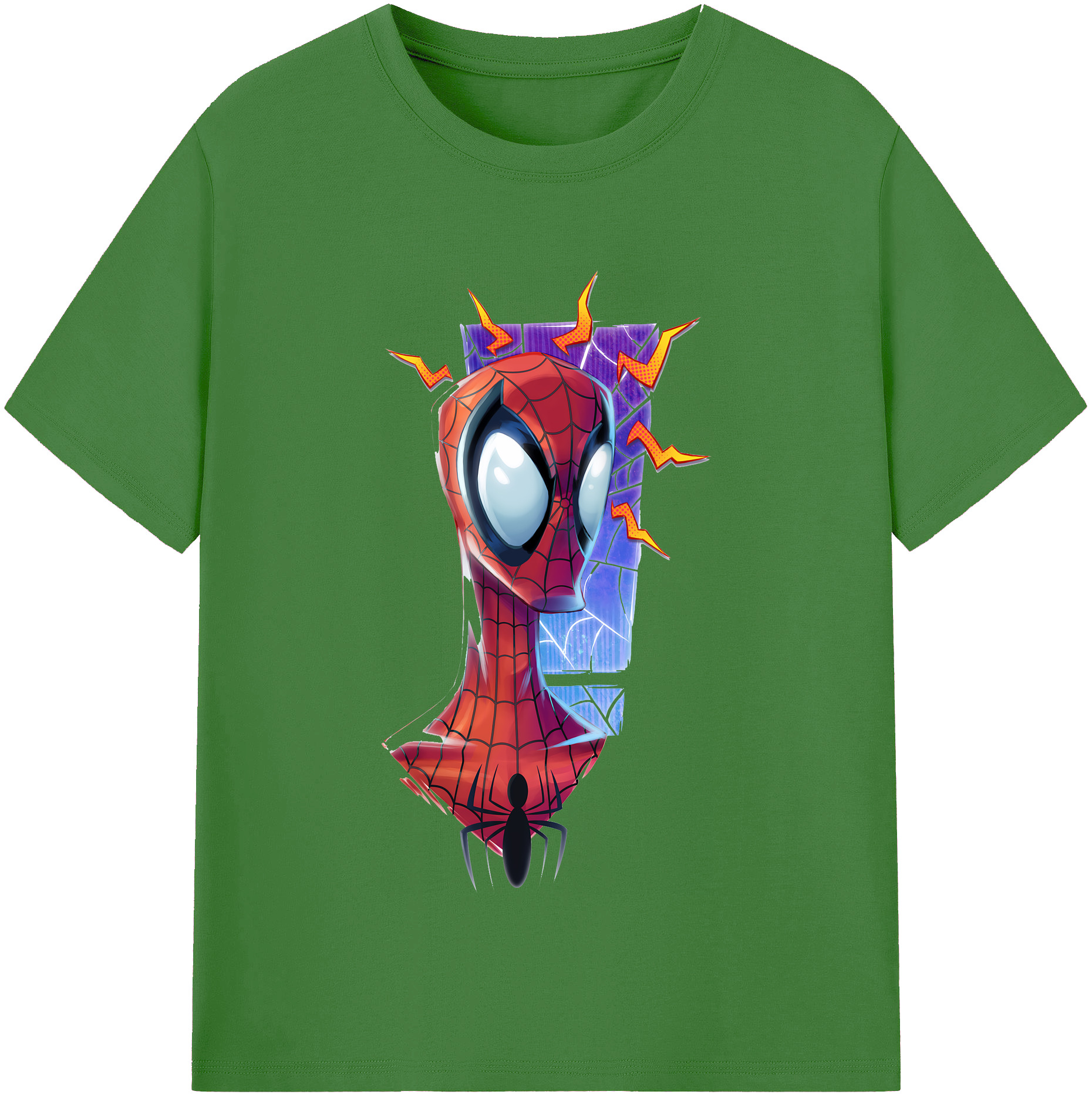 （画像用） Spider Man スパイダーマン レディースカジュアルプリントTシャツ（綿100％）